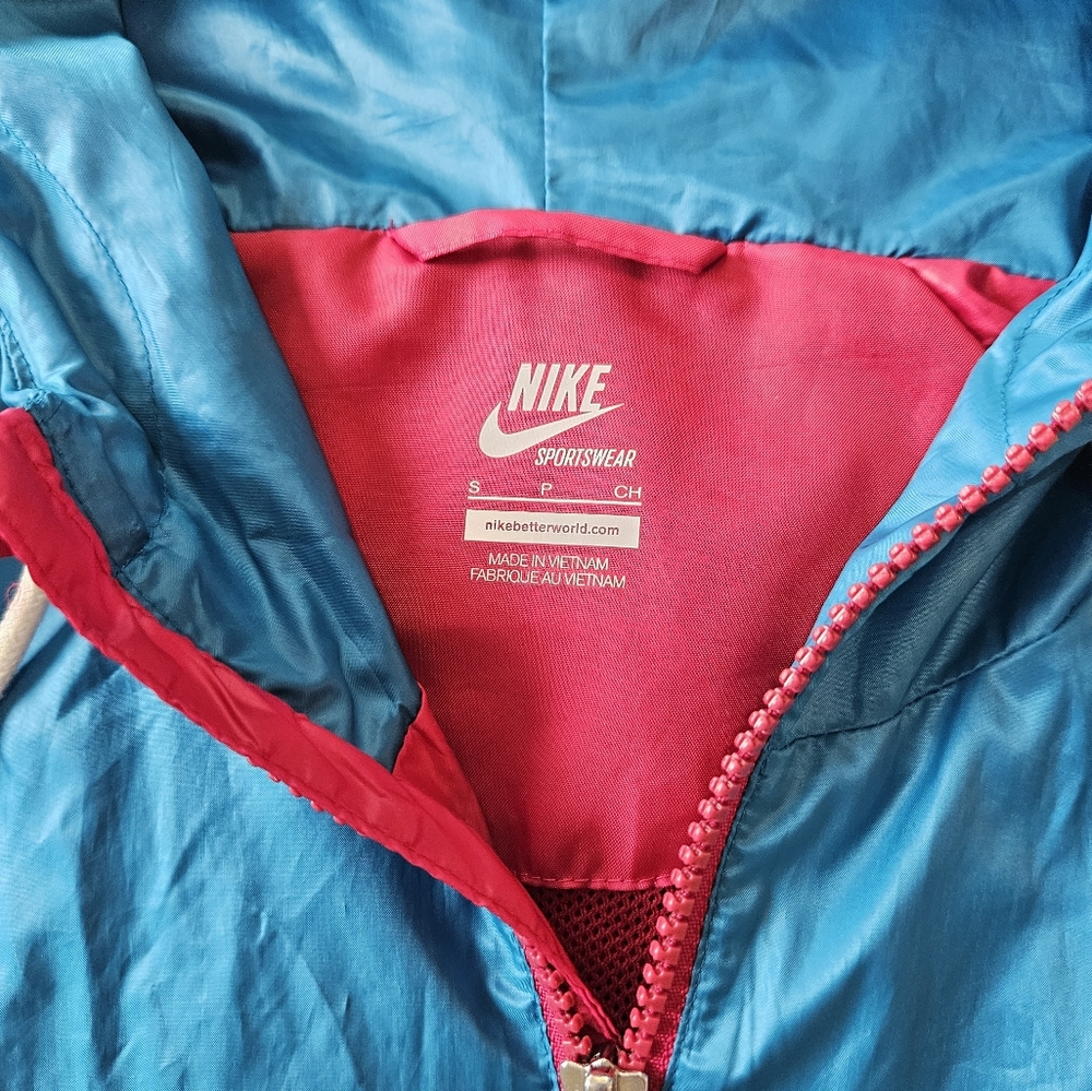 Nike Windrunner Colorblock Lightweight Jacket Red… - image 4